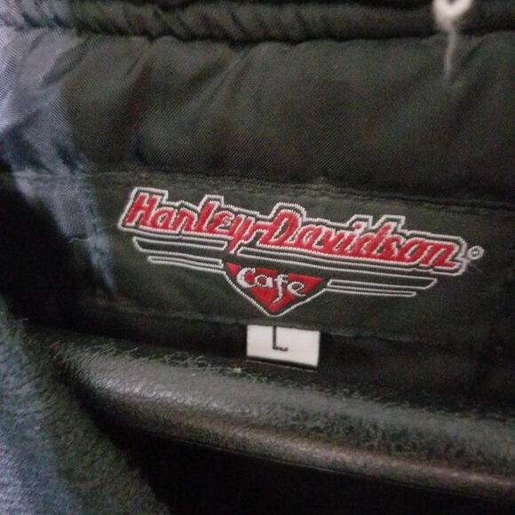 Harley Davidson Jacket, New York Cafe, Bomber-Style, Embroidered, Large - Picture 3 of 7